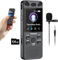 96GB Grabadora de Voz Digital, 110H Grabadora de Audio Profesional con 2,15 Pantalla Color & Micrófono Externo, Vormooi USB C Grabadora MP3 Portátil Activación por Voz para Estudio Reuniones Clase