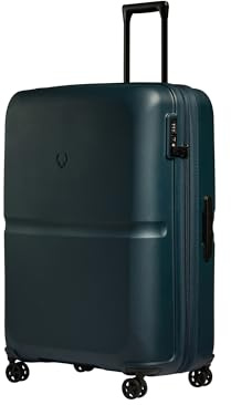 ANTLER - Single Stripe Hard Shell Large Suitcase - Durable, Lightweight & Expandable, 4 Spinner Wheels - Adjustable Handle, TSA Lock, 81.3cm - Indigo