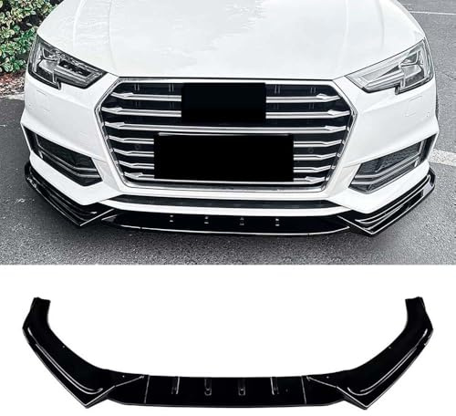 YMXFKY Auto Frontstoßstange Splitter Spoiler Diffusor Lippe für Audi A4 B9 Sline 2017 2018 2019 Auto Styling Körper Kit Außen Zubehör,Glossy Black