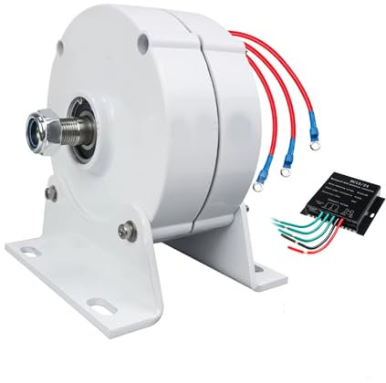 AISINILALAO Generatore di Alternatore Elettrico Senza Ingranaggi, 2000W-8000W A Bassa Fase A Bassa Fase RPM Magnet Permanente Turbina di Terra Rara 12V 24V 24V 48 V con Base,48V