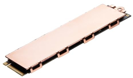 DolDer M.2 2280 NVMe SSD Kupfer Kühlkörper, SSD-Kühlkörperabdeckung + Thermopad für Kühlung PC/Laptop (74 * 22 * 0.8mm)