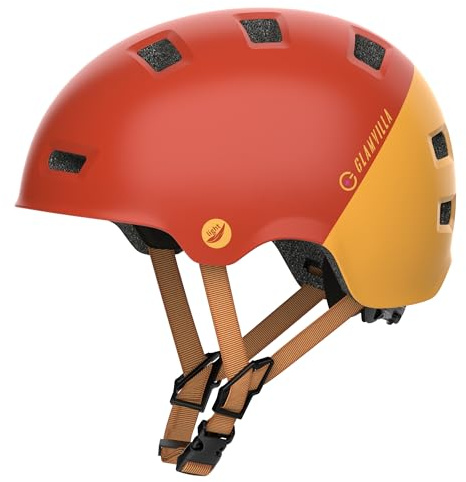 GLAMVILLA Skaterhelm Fahrradhelm Ultraleicht Stadthelm für Kinder/Damen/Herren,Verstellbar Unisex Schutzhelm für Skateboard E-Scooter Roller BMX,Gewicht nur 260g/270/280g Macaron-Farbabstimmung