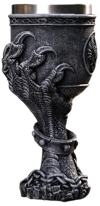 Rrlihjgu Beer Goblet | Gothic Dragon Claw Goblet | Vintage Ergonomic Drinkware Mugs for Beverage Wine Cocktails Whiskey Juice