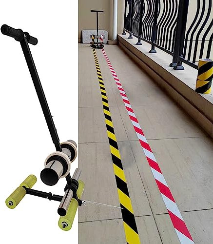 Manueller Boden-Klebeband-Applikator – Walk-Behind Klebebandabroller für Malerei, Spurmarkierung, Sport, Lagerbereiche – Maximale Bandbreite 14 cm
