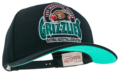 Mitchell & Ness NBA Inaugural Team Pro Crown Snapback Basecap - Vancouver Grizzlies, verstellbar, Herren, Frauen, Kinder, Unisex, Frühling, Sommer, Herbst, Winter