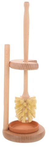 Set di pennelli portatili con supporto, spazzole per scrub in schiuma e stantuffo per la pulizia del bagno, tappetino in legno ultra cachi per un'applicazione efficiente del sapone