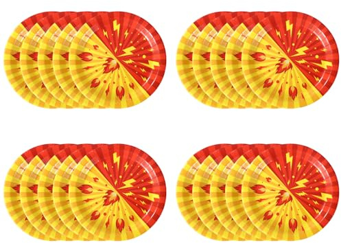 SAVITA 20pcs Animation Dessin Animé Assiettes à Dîner, Assiettes Rondes Carton 22,7cm pour Fêtes d'Anniversaire Vaisselle Décorations Table Baby Shower Événements Enfants Fêtes Thème