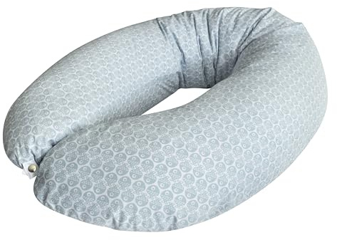 XXL - 210cm! Motherhood 2-in-1 Schwangerschaftskissen, Lagerungs- und Stillkissen XXL 210 cm – ergonomisches Seitenschläferkissen mit abnehmbarem Bezug (Blau Fisch)