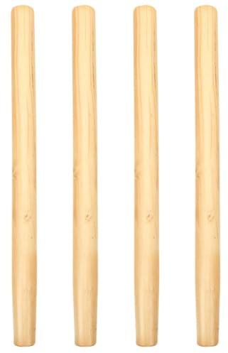 Sewroro 4Pcs Wooden Handles Replacement Set for Shovels Hoes Sickles 50Cm Long Hardwood Tool Handles for Garden