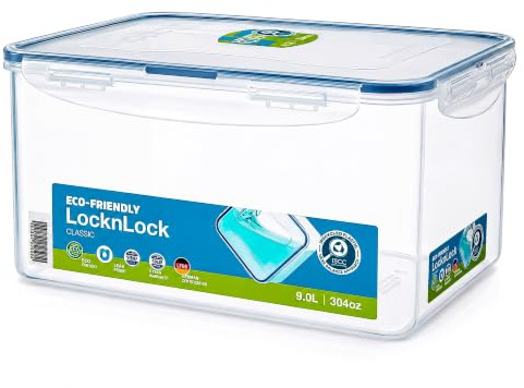Lock & Lock HPL838 Rechteckige Behälter 9 l blau, transparent, lebensmittelecht