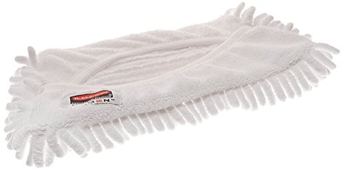 Rubbermaid Commercial Products FGQ86100WH00 Balais à Frange en Microfibres Flexible Quick Connect Hygen 27,94 cm, Blanc (Pack de 12)
