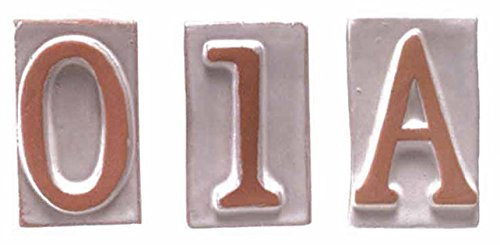 NUMERO CIVICO IN TERRACOTTA 8 CM.8.5H 5 PZ