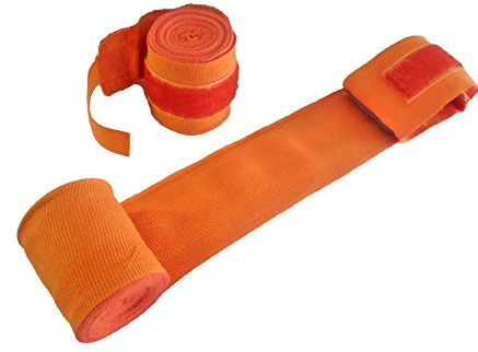 Budodrake Boxbandagen 350 cm, 5-er Pack, Elastisch orange