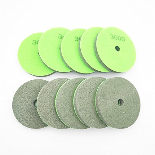 Diatool 10PCS/PK 10,2 cm spugna lucidatura pietra abrasiva per morbido pietra marmo pietra artificiale terrazzo, A6190410x10, G6000