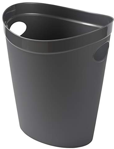 Addis FlexiBin Corbeille à Papier Noir, Metallic Silver, 12 LTR
