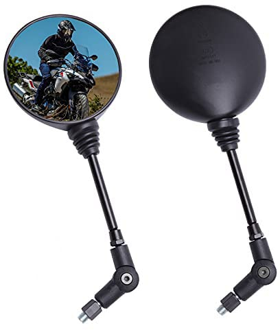 M10 10mm retroviseur moto en alliage d'aluminium avec guidon pliable Street Bike Sport Bike Scooter Cruiser Motorbike