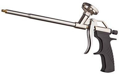 DSTOCK60 - PISTOLET PROFESSIONNEL POUR MOUSSE EXPANSIVE - REVETEMENT TEFLON - AVEC 2 EMBOUTS PLASTIQUE - CONSTRUCTION SOLIDE EN MÉTAL - LOT DE (1)