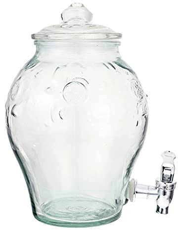 Cabilock 1pièce Bocal Verre Hermétique Avec Robinet Pour Stockage De Jus Et Vin Récipient Transparent Pour Liqueurs Cocktails Et Confitures Pour Événements Et Fêtes