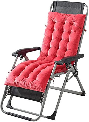 Gartenliege Auflage Dick Garten Liege Stuhl Polster Liegenauflage Anti-Rutsch Kissen für Gartenliegen Sonnenliege Liegestuhl, ohne Stuhl (Rose 51 * 20in)