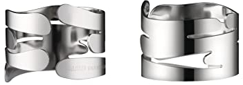 Alessi Barkring BM17S2 – Set mit Zwei Designer-Serviettenhaltern mit Natürlich Inspirierter Dekoration, aus Edelstahl 18/10