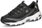 Skechers Women's 149267 BKGD Trainers, Black Duraleather/Gold Trim, 6 UK