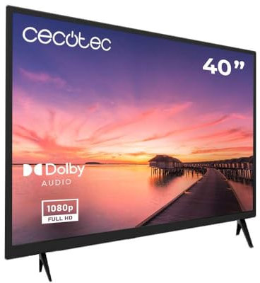 Cecotec TV - Televisore LED da 40 Pollici con Risoluzione Full HD - 0 series 0040. Sistema Dolby, Sintonizzatore DVB_T/T2/C/S/S2, Altoparlanti 16W, Connessioni HDMI x 3 e USB x 2, Memoria Flash