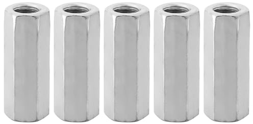 5Pcs Long Rod Dado Esagonale Esagonale Ecrou Lungo M12, Manchon M12 Dado a Manicotto Standoff Elementi di Fissaggio Filettati (M12*50 lato opposto 15)