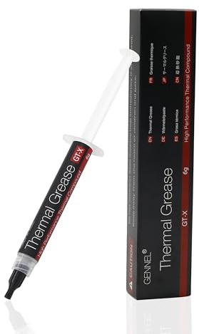 GENNEL GT-X Wärmeleitpaste CPU-Wärmeleitpaste 6 g, kohlenstoffbasierte Hochleistungs-Kühlkörper-Verbindungspaste, nicht leitfähige Wärmeleitpaste für CPU/PS4/PS5/PC/GPU-Kühler