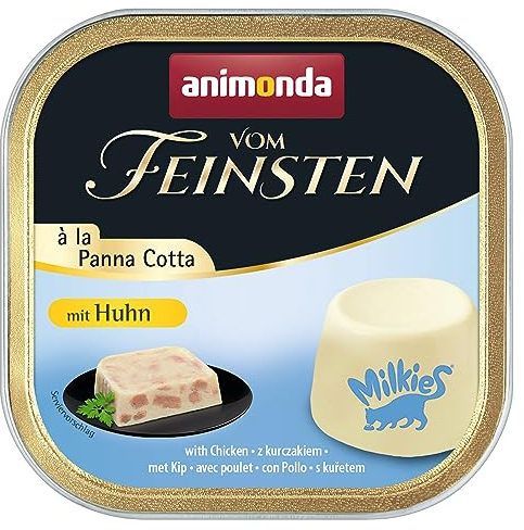 animonda vom Feinsten Katzenfutter nass à la Panna Cotta mit Huhn (32 x100g), getreidefreies Katzen Nassfutter ohne Zucker, mit frischen, fleischigen Zutaten