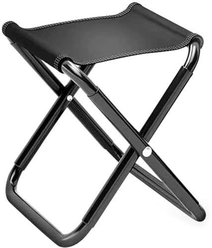Lizbin Sgabello da campeggio, portatile, pieghevole, 28 cm, sgabelli pieghevoli da campeggio, sgabelli da campeggio con borsa per il trasporto, capacità di carico fino a 150 kg, per esterni, viaggi