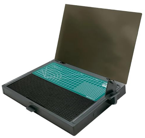 Gundam Model Kit Tools, Portable Worktable for Model Building, Work Table with Movable Drawer, Pliers Rack, Display Version, Dual Craft Cut Mat, Suitable for Cut and Grind Assembly, KJ018