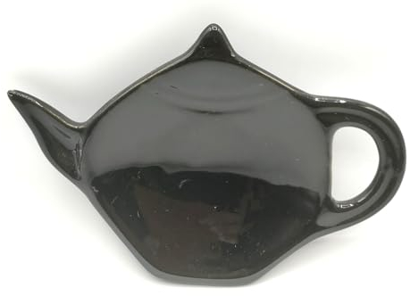 Tea People Porta-bustine di tè in ceramica, poggia cucchiaini, accessori da tè, colore nero