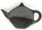 Tea People Teabag Dish - Ceramic Teabag Holder - Tea Spoon Rest - Tea Accessories - Colour Black