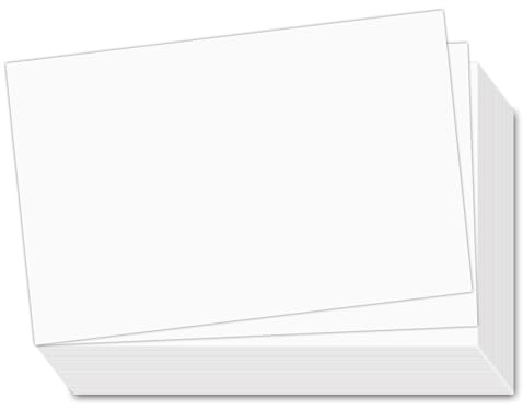 MOKTREGD Blank Cards, 4 x 6-inch, 100 Pcs - Thick Paper, Ideal for Postcards, Photo Paper Invitations, Greetings, Notes, Thank Yous, Index Cards, Writing, Stamping, Printing, Art, DIY Making