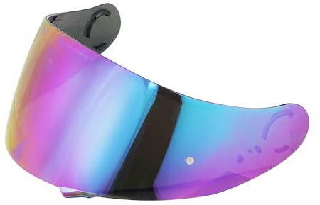 Visière de Casque Moto,Visière de Casque de Protection Contre Le Vent Moto,Remplacement de lentille de Casque de pour GT Air Neotec CNS-1 TC-5 TC-9 GT Air 2(Arc-en-Ciel)