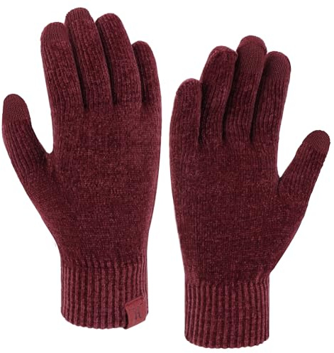 Bequemer Laden Touchscreen Handschuhe Damen Winter Warm Winterhandschuhe | Winter Warm Damen Handschuhe Chenille Touchscreen Winterhandschuhe Strickhandschuhe Elastisch Manschette Geschenke Frauen