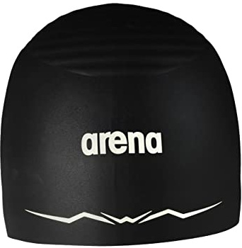 Arena silikon racing badmössa män och kvinnor Aquaforce våg hydrodynamisk prestanda konkurrenskraftig intensiv simbassäng badhatt, svart, X-Large