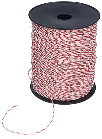 500 M Elektrozaun-Stromseil, Geeignet für Pferde, Kühe, Schafe, Hunde, Hohe Leitfähigkeit, Breite Anwendung, PE, Edelstahldraht, 2 Mm Durchmesser, Ideal für Farm Ranch