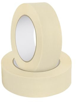 ARVO Masking Tape for Painting – 36 mm x 50 m Decorators Painters Tape | Medium-High Adhesion, Crepe Paper for Walls, Trim & Multi-Surface Indoor Decorating – Pack of 2