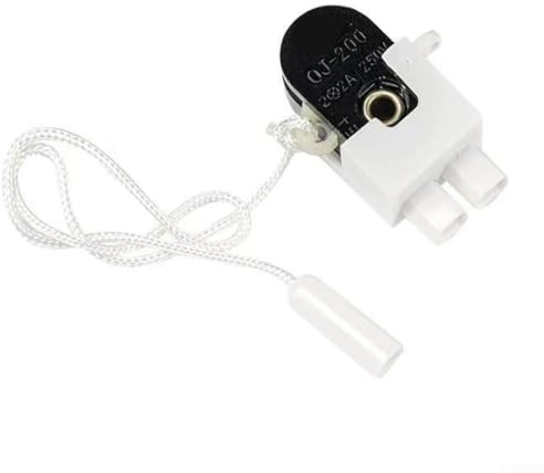 ReachMall Pull Cord Switch Pull Cord Wall Light Switch, Bathroom Light Pull Cord And Fitting Kit, Wall Lamp Pendant Light Switch With Wire