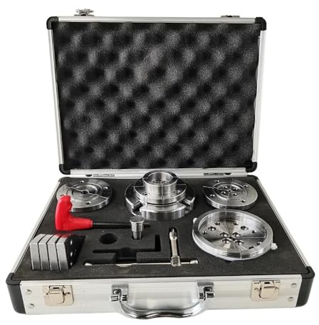 BMWJYLPM Drehfutter für Holz, 3,75 Zoll, 4-Backen, selbstzentrierendes Spiralfutter mit 1 Zoll x 8 TPI-Gewinde/M33 x 3,5, Holzbearbeitungswerkzeugsatz (Gewinde M33 3,5)