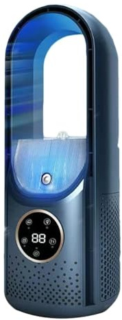Portable Air Conditioner, Cool Air Conditioner, USB Powered Cooling Fan - 6 humidity levels and speeds for home/bedroom/office,White And Blue
