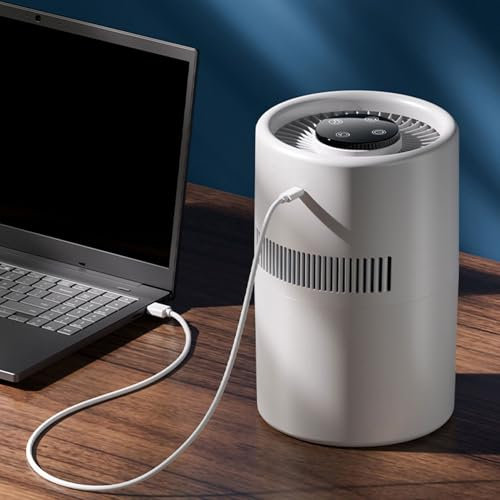 WGFOIP 1pcs 2 en 1 Purificador de Aire y Humidificador con Tanque de Agua de 4 Litros, Purificador de Aire de Escritorio de Doble Función para Vivero de Dormitorio de la