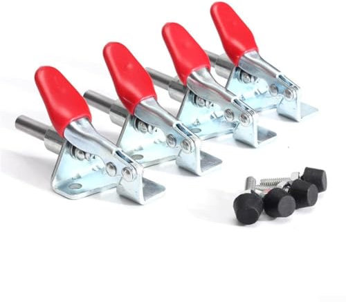 Set mit 4 vertikalen Knebelklemmen GH301AM, für Schnellspanner in verschiedenen Montageanwendungen