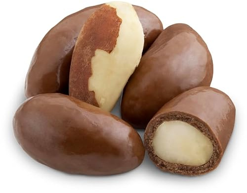 Milk Chocolate Coated Brazil Nuts – Whole Nuts in Creamy Milk Chocolate | Premium Sweet Snack | Bulk Pack | Vegetarian | UK Seller | Gift or Sharing Treat (500 g)