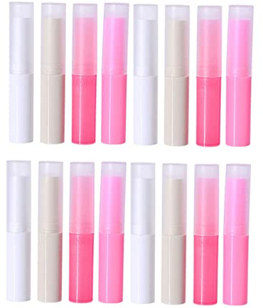 Gatuida 16 Stück Lippenbalsam Tuben aus Kunststoff für Selbstgemacht Nachfüllbare Lippenstiftbehälter in 4 Farben Fein Verarbeitet für Selbstgemachte Kosmetik und Lippenpflege