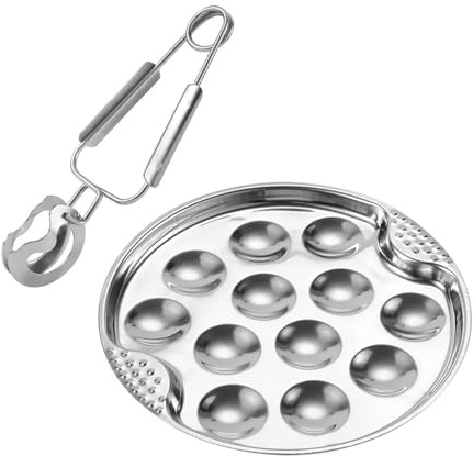 Fourchette et assiette en acier inoxydable résistants à la chaleur Ustensiles de cuisine élégants Escargots Plat et pince Outil de cuisine Fourchette Plate