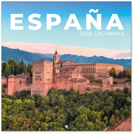 Grupo Erik Calendario 2026 pared España - Almanaque pared 2026 : Planificador mensual Con espacio para Anotar, Ilustraciones y Fácil de colgar (30x30cm)