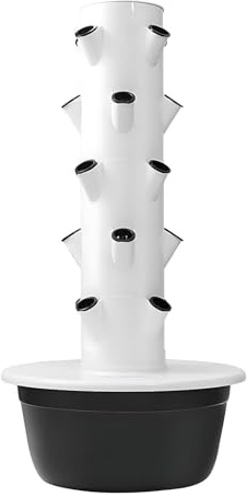 Sistema Idroponico For Giardino A Torre Giardino Verticale For Erbe Aromatiche Interni 5 Strati Con Riciclo Automatico Dell'acqua 20/28/36 Baccelli For Piante For Coltivazione Domestica(Black)
