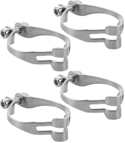 LOORGVEL 4pcs 28.6mm Bike Cable Guide Clips Metal Wire Clamp Bicycle Brake and Gear Cable Housing Holder for Cycling Wire Management and Shift Routing